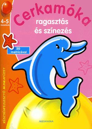 Cerkamóka ragasztás színezés 4 - 5 éveseknek