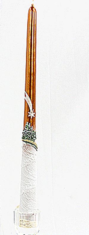 Karácsonyi gyertya (bronz, fenyőfás) - 57570