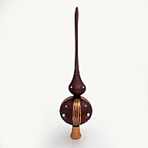 Karácsonyfa csúcsdísz barna / arany színben - RCT01MBR - 35 cm