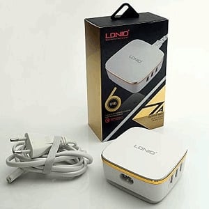 LDNIO A6704 USB töltő port - fehér