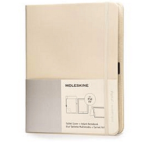 Moleskine iPad Air tartó (keménytáblás + sima jegyzetfüzet, bézs)
