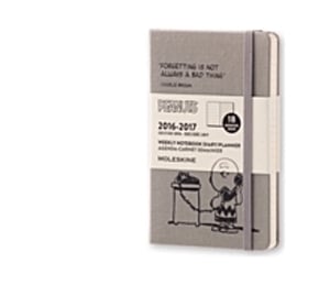 Moleskine 2016-17-es heti határidőnapló, jegyzetoldalakkal (kis méretű, keménytáblás, Snoopy)
