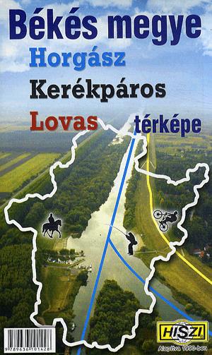 Békés megye horgász, kerékpáros, lovas térképe